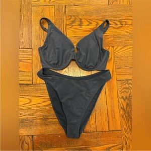 Navy High Apex Bikini Set- Curve Love Small